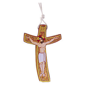 Crocifissi in legno: Croce della Misericordia Rupnik 5x5 cm