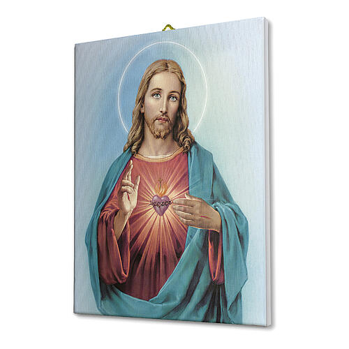 Quadro tela Sagrado Coração de Jesus 25x20 cm 2