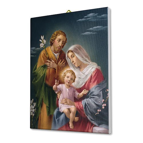 Cuadro sobre tela pictórica Sagrada Familia 40x30 cm 2