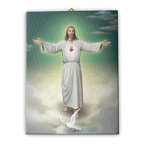 Quadro em tela O abraço de Jesus 25x20 cm 1