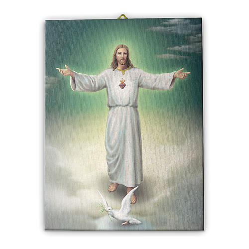 Cadre sur toile Jésus à bras ouverts 40x30 cm 1