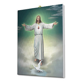 Quadro su tela pittorica L'abbraccio di Gesù 70x50 cm