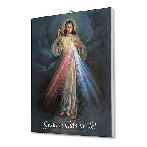 Holyart Quadro Su Tela Gesù Misericordioso 70x50 Cm - Stampa Pittorica Artistica Religiosa