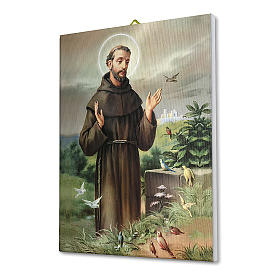 Painting on canvas Saint Francis of Assisi 25x20 cm