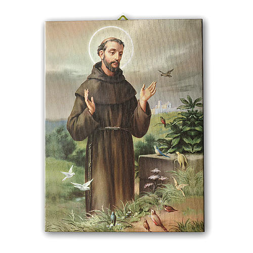 Saint Francis of Assisi canvas print, 10x8" 1