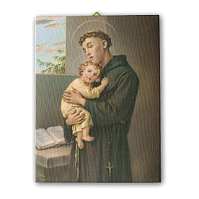 Painting on canvas Saint Anthony of Padua 25x20 cm