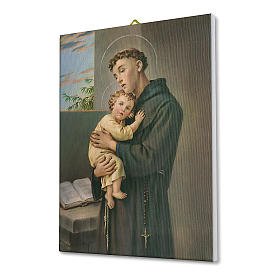 Painting on canvas Saint Anthony of Padua 25x20 cm