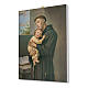 Painting on canvas Saint Anthony of Padua 25x20 cm s2