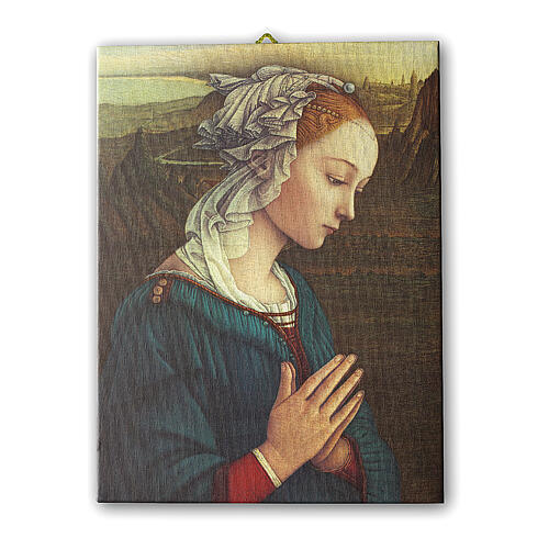Bild auf Leinwand Madonna nach Lippi, 25x20 cm 1