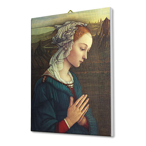 Cuadro sobre tela pictórica Virgen de Lippi 25x20 cm 2
