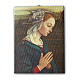 Quadro su tela pittorica Madonna del Lippi 25x20 cm s1