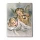 Painting on canvas Guardian Angel with lamp 25x20 cm s1
