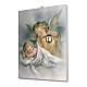 Painting on canvas Guardian Angel with lamp 25x20 cm s2