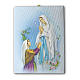 Cuadro sobre tela pictórica Aparición de Lourdes con Bernadette 25x20 cm s1