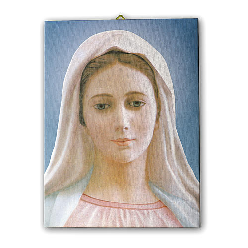 Our Lady of Medjugorje canvas print 25x20 cm 1