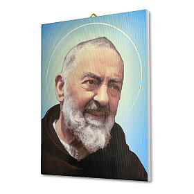 Bild auf Leinwand Pater Pio, 25x20 cm