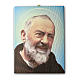 Quadro su tela pittorica Padre Pio 25x20 cm s1