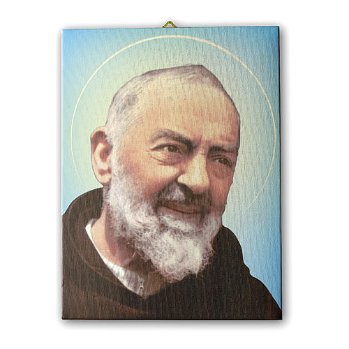 Cuadro sobre tela pictórica Padre Pío 70x50 cm 1