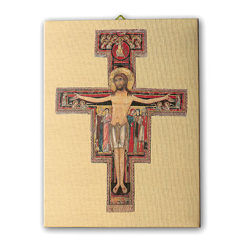 Cadre sur toile Crucifix de Saint Damien 25x20 cm 1