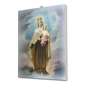 Cuadro sobre tela pictórica Virgen del Carmen 25x20 cm