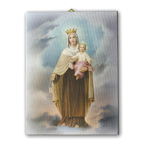 Our Lady of Mount Carmel print on canvas 25x20 cm 1