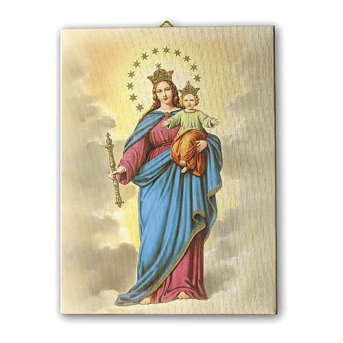 Bild auf Leinwand Maria, Hilfe der Christen, 25x20 cm 1