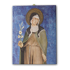 Cadre sur toile Ste Claire de Simone Martini 25x20 cm