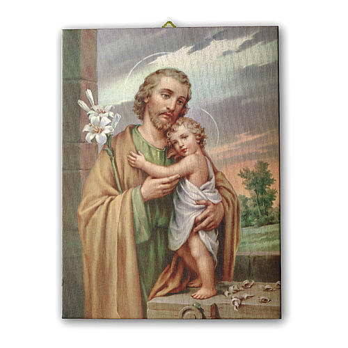 Saint Joseph print on canvas 25x20 cm 1