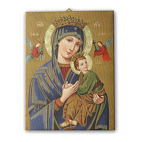 Cuadro sobre tela pictórica Virgen del Perpetuo Socorro 40x30 cm