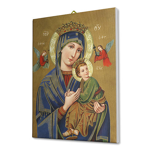 Cuadro sobre tela pictórica Virgen del Perpetuo Socorro 40x30 cm 2