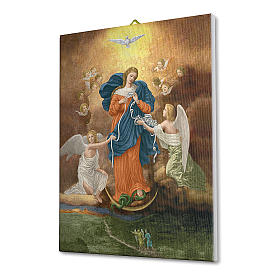 Cuadro sobre tela pictórica Virgen de los Nudos 25x20 cm