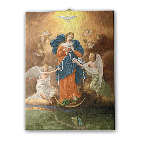 Cuadro sobre tela pictórica Virgen de los Nudos 25x20 cm 1