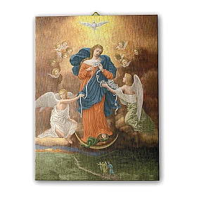 Cadre sur toile Notre-Dame qui défait les noeuds 25x20 cm