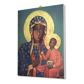 Bild auf Leinwand Schwarze Madonna von Tschenstochau, 25x20 cm