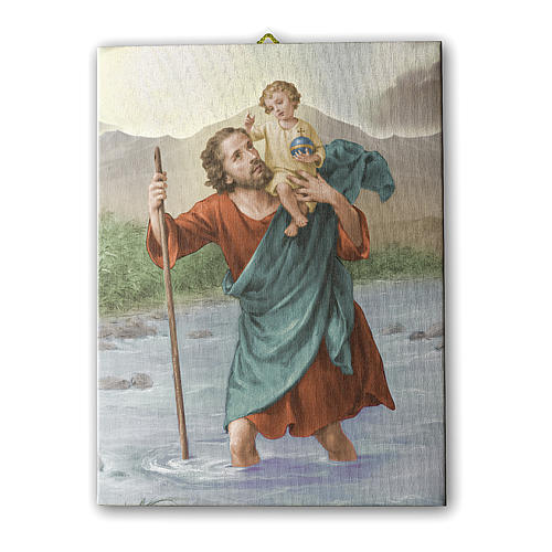 Saint Christopher canvas print 25x20 cm 1