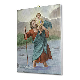 Saint Christopher print on canvas 25x20 cm