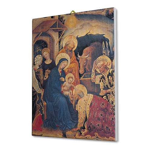 Quadro su tela pittorica Adorazione Magi di Gentile Fabriano 40x30 cm 2