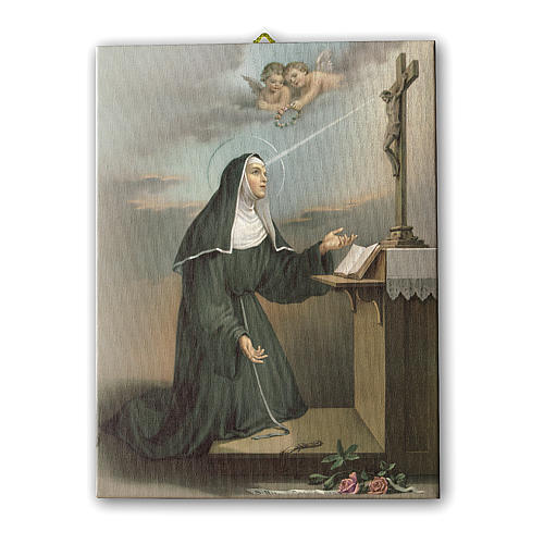 Bild auf Leinwand, Heilige Rita von Cascia, 25x20 cm 1