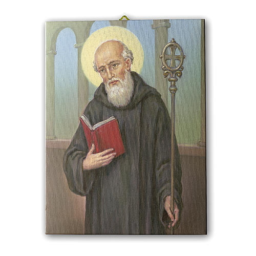 Saint Benedict canvas print 25x20 cm 1