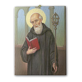 Saint Benedict print on canvas 25x20 cm