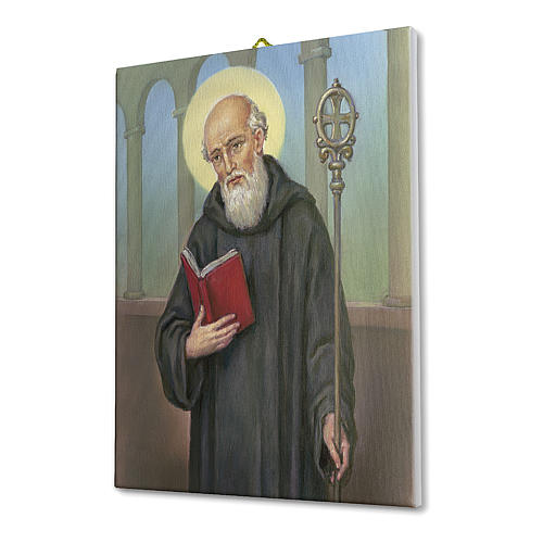 Saint Benedict print on canvas 40x30 cm 2