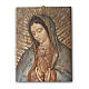 Quadro su tela pittorica Busto della Vergine di Guadalupe 25x20 cm s1