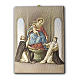 Quadro su tela pittorica Madonna del Rosario di Pompei 25x20 cm s1