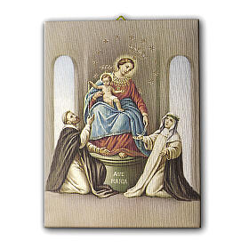 Quadro na tela Nossa Senhora do Santo Rosário de Pompéia 40x30 cm