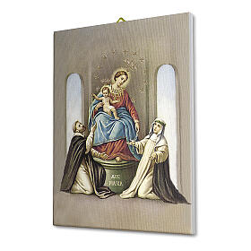 Quadro na tela Nossa Senhora do Santo Rosário de Pompéia 40x30 cm