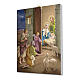 Nativity scene print on canvas 25x20 cm s2