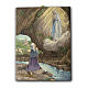 Cuadro sobre tela pictórica Aparición Lourdes con Bernadette 25x20 cm s1