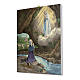 Cuadro sobre tela pictórica Aparición Lourdes con Bernadette 25x20 cm s2