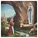 Cuadro sobre tela pictórica Aparición de la Virgen con Bernadette 25x20 cm s2