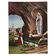 Cuadro sobre tela pictórica Aparición de la Virgen con Bernadette 40x30 cm s1